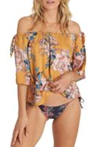 Women's Billabong Blues Baby Off The Shoulder Top - Yellow