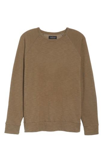 Men's Velvet By Graham & Spencer Long Sleeve Raglan T-shirt, Size - Green