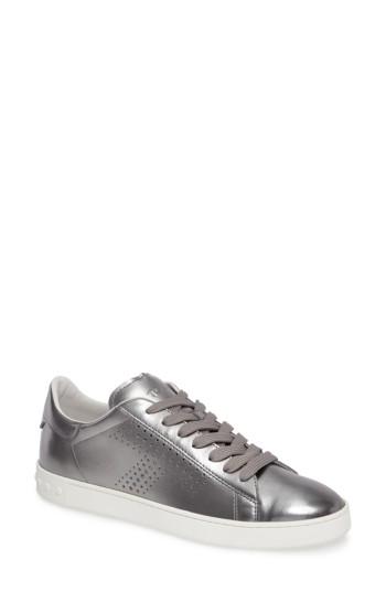 Women's Tod's Perforated T Sneaker Us / 34eu - Metallic