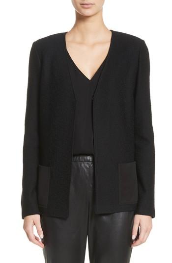 Women's St. John Collection Hannah Knit A-line Jacket - Black