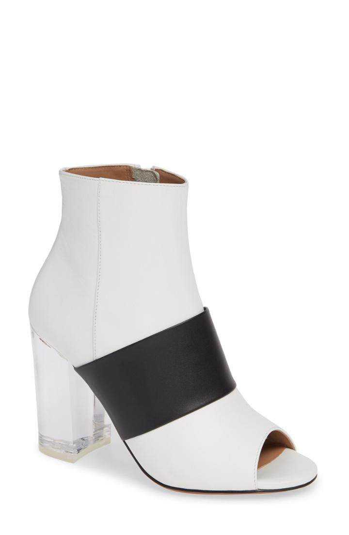 Women's Linea Paolo Liv Peep Toe Bootie .5 M - White