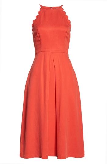 Women's 1901 Scallop Edge Midi Dress