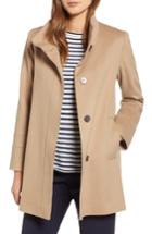 Women's Fleurette Placket Front Wool Car Coat - Brown