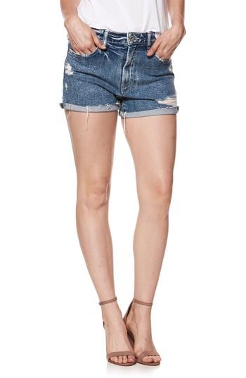 Women's Paige Sarah High Waist Cutoff Denim Shorts - Blue