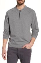 Men's James Perse Regular Fit Half Zip Baseball Pullover (xs) - Grey