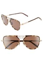 Women's Calvin Klein 57mm Aviator Sunglasses - Khaki Tortoise