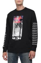 Men's Diesel Large-x Graphic Long Sleeve T-shirt - Black