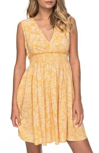 Women's Roxy Angelic Grace Print Dress - Yellow
