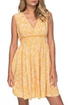 Women's Roxy Angelic Grace Print Dress - Yellow