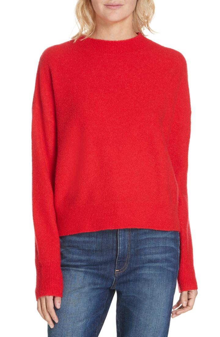Women's Nordstrom Signature Boucle Cashmere Blend Sweater - Red