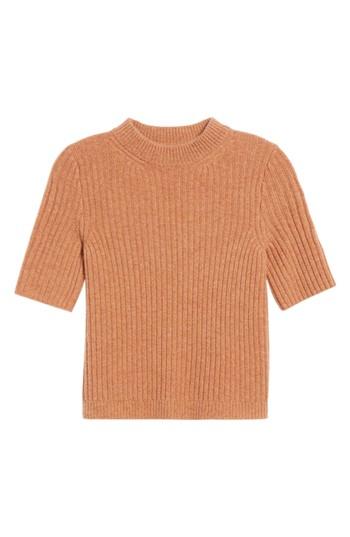 Women's Madewell Mock Neck Cashmere Sweater Tee