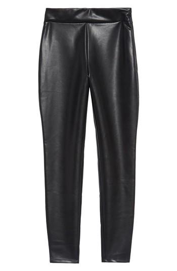 Women's Leith High Waist Faux Leather Leggings, Size - Black