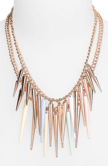 Bp. Multitoned Spike Necklace Multi