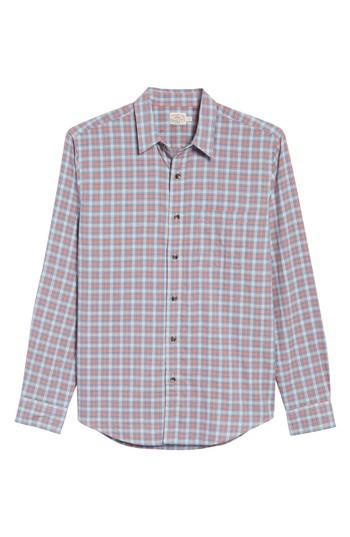 Men's Faherty Check Sport Shirt, Size - Orange