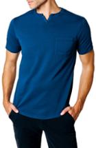 Men's Good Man Brand Cotton Short Sleeve Henley, Size - Blue