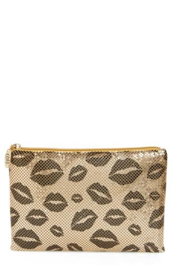 Whiting & Davis Kisses Metallic Clutch -