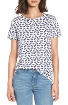 Women's J.crew Heart Print Tee, Size - White