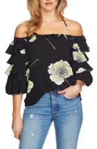 Women's 1.state Tiered Sleeve Off The Shoulder Top, Size - Black