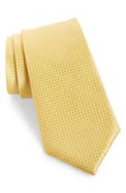 Men's Nordstrom Men's Shop Kensington Check Silk Tie, Size - Yellow