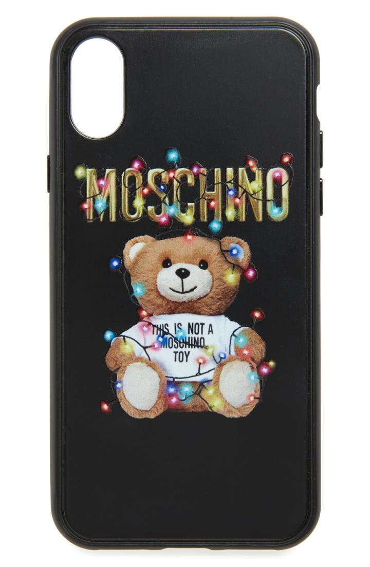 Moschino Christmas Teddy Iphone X/xs Case - Black