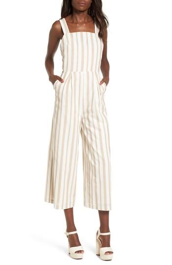 Women's Chriselle X J.o.a. Wide Leg Jumpsuit - Beige