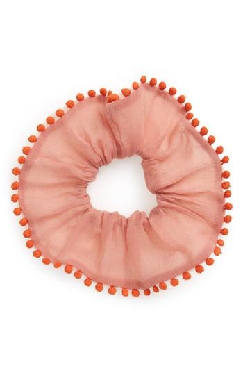 New Friends Colony Pompom Scrunchie, Size - Orange
