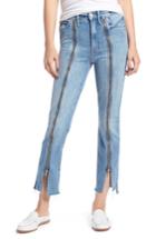 Women's Mother The Rascal High Waist Zip Step Hem Jeans - Blue