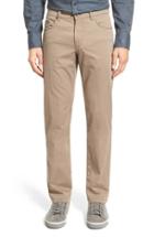 Men's Brax Flat Front Stretch Cotton Trousers X 32 - Beige