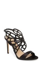 Women's Jewel Badgley Mischka Taresa Crystal Embellished Butterfly Sandal .5 M - Black
