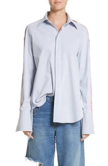 Women's Monse Snap Sleeve Shirt - Blue