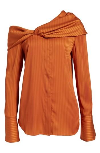 Women's Trouve Draped One-shoulder Top, Size - Brown