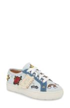 Women's Ugg Patch It Genuine Shearling Trim Sneaker M - Blue