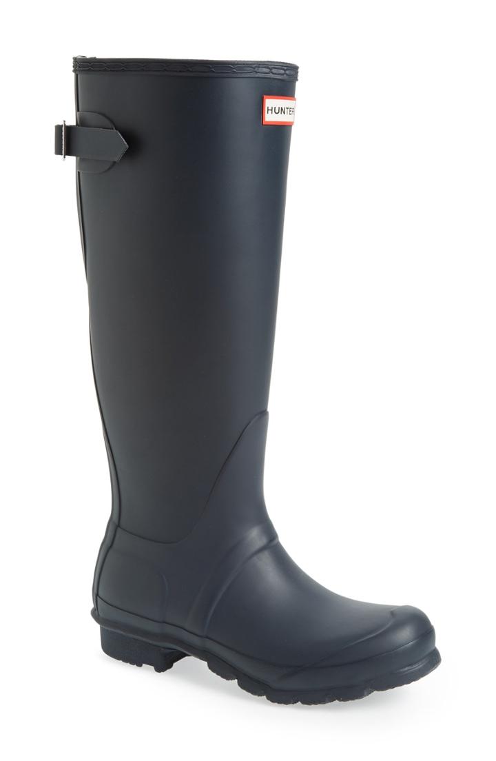 Women's Hunter Original Tall Adjustable Back Rain Boot M - Blue