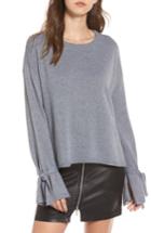 Women's Astr The Label Tie Sleeve Sweater - Grey
