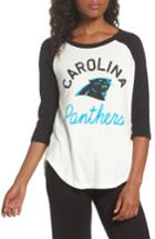 Women's Junk Food Nfl Carolina Panthers Raglan Tee, Size - White