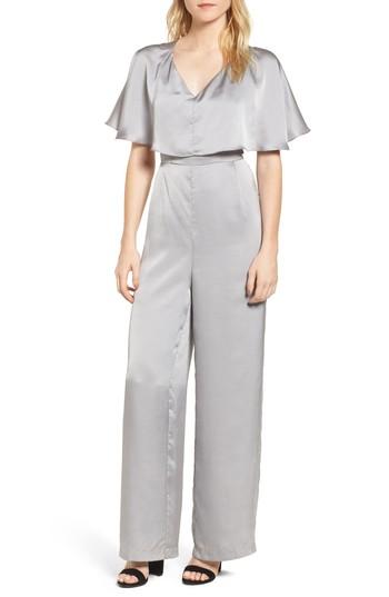 Women's Line & Dot Pas Jumpsuit - Grey