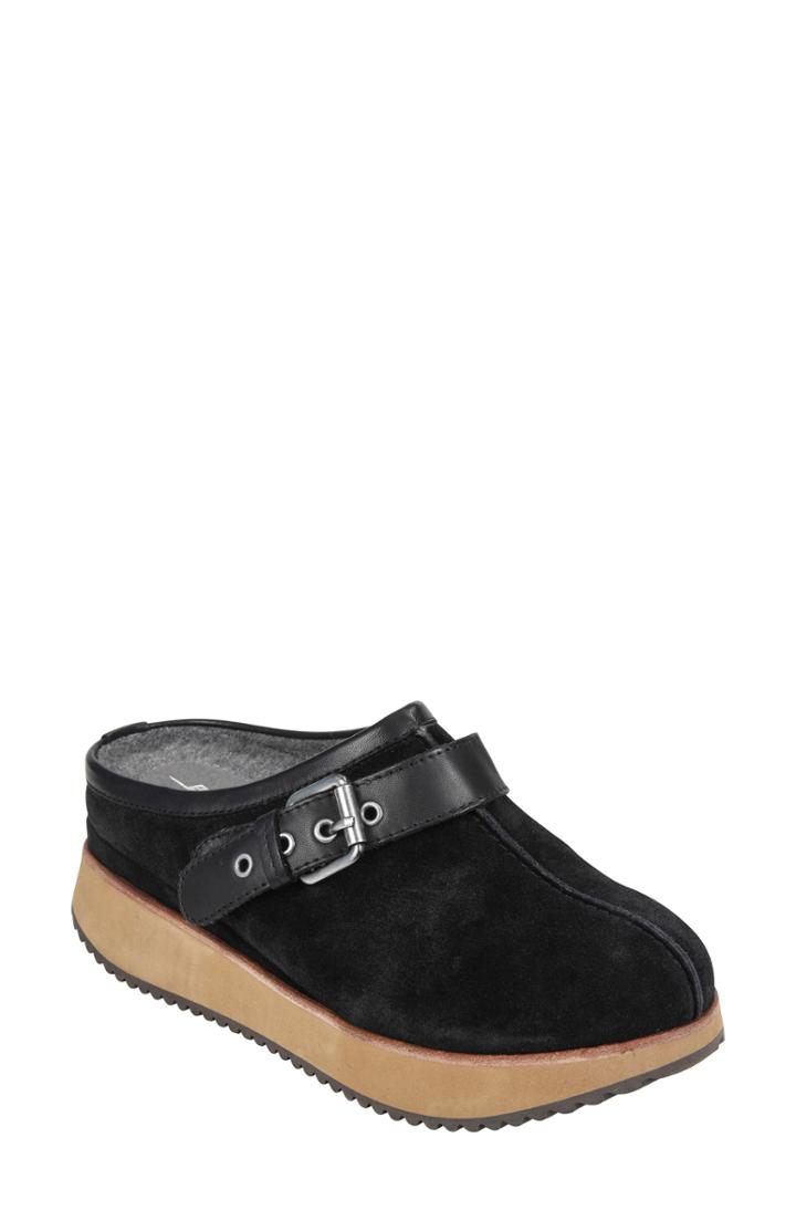 Women's Earth Lyra Buckle Clog .5 M - Black