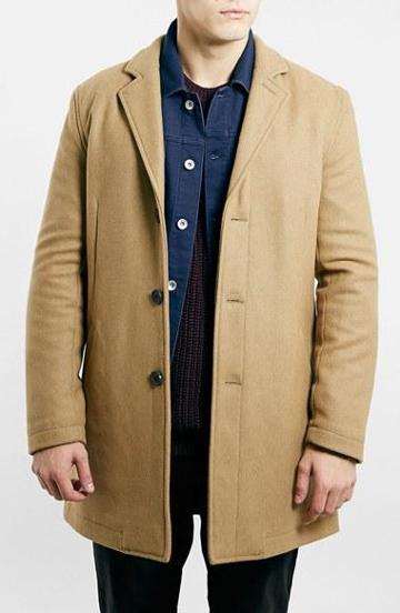 Topman Camel Wool Blend
