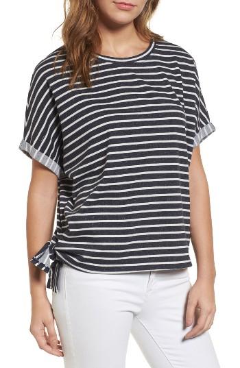 Women's Caslon Side Tie Stripe Top