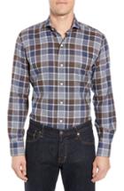 Men's Ledbury Tennyon Slim Fit Plaid Dress Shirt - Blue