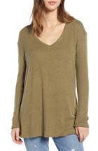 Women's Bp. Cozy V-neck Sweater, Size - Green