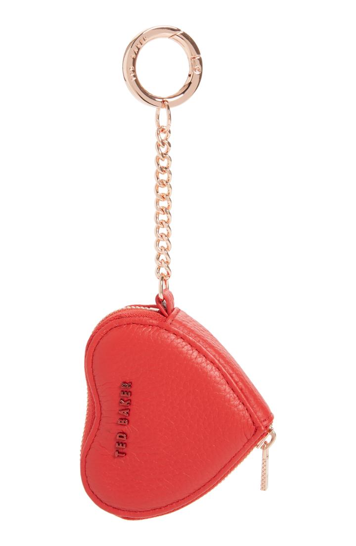 Women's Ted Baker London Kahi Leather Coin Case/bag Charm - Red