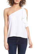 Women's Leith One-shoulder Ruffle Tank - White