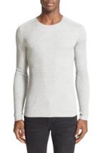 Men's John Varvatos Collection Rib Knit Silk Blend Sweater - Grey