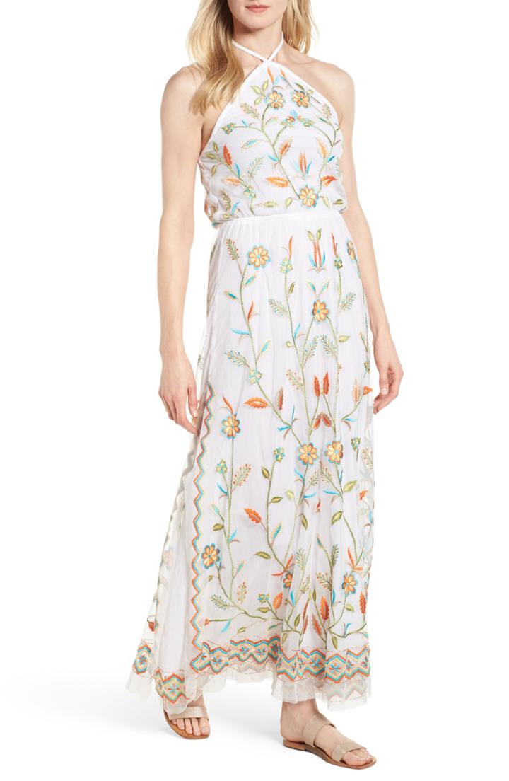 Women's Kas New York Eve Embroidered Maxi Dress