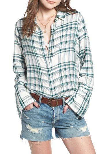 Women's Treasure & Bond Glen Plaid Shirt - Ivory
