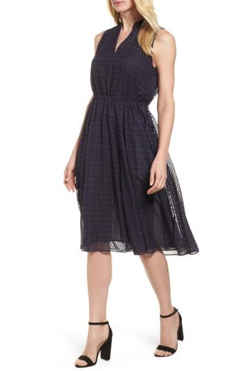Women's Anne Klein Print A-line Dress - Purple