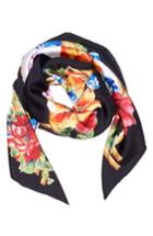 Women's Dolce & Gabbana Tiger Silk Scarf, Size - White