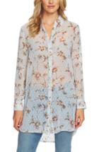 Women's Cece Duchess Floral Sheer Top - Blue