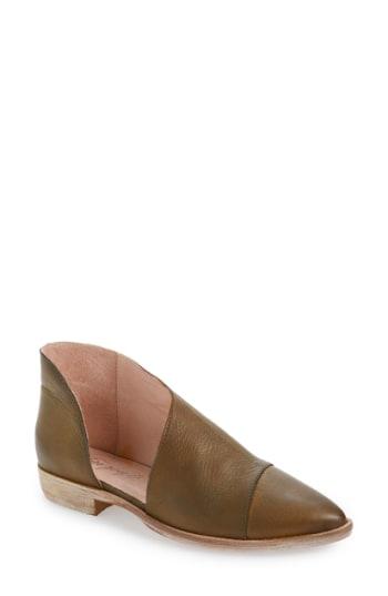 Women's Free People 'royale' Pointy Toe Flat Us / 41eu - Green